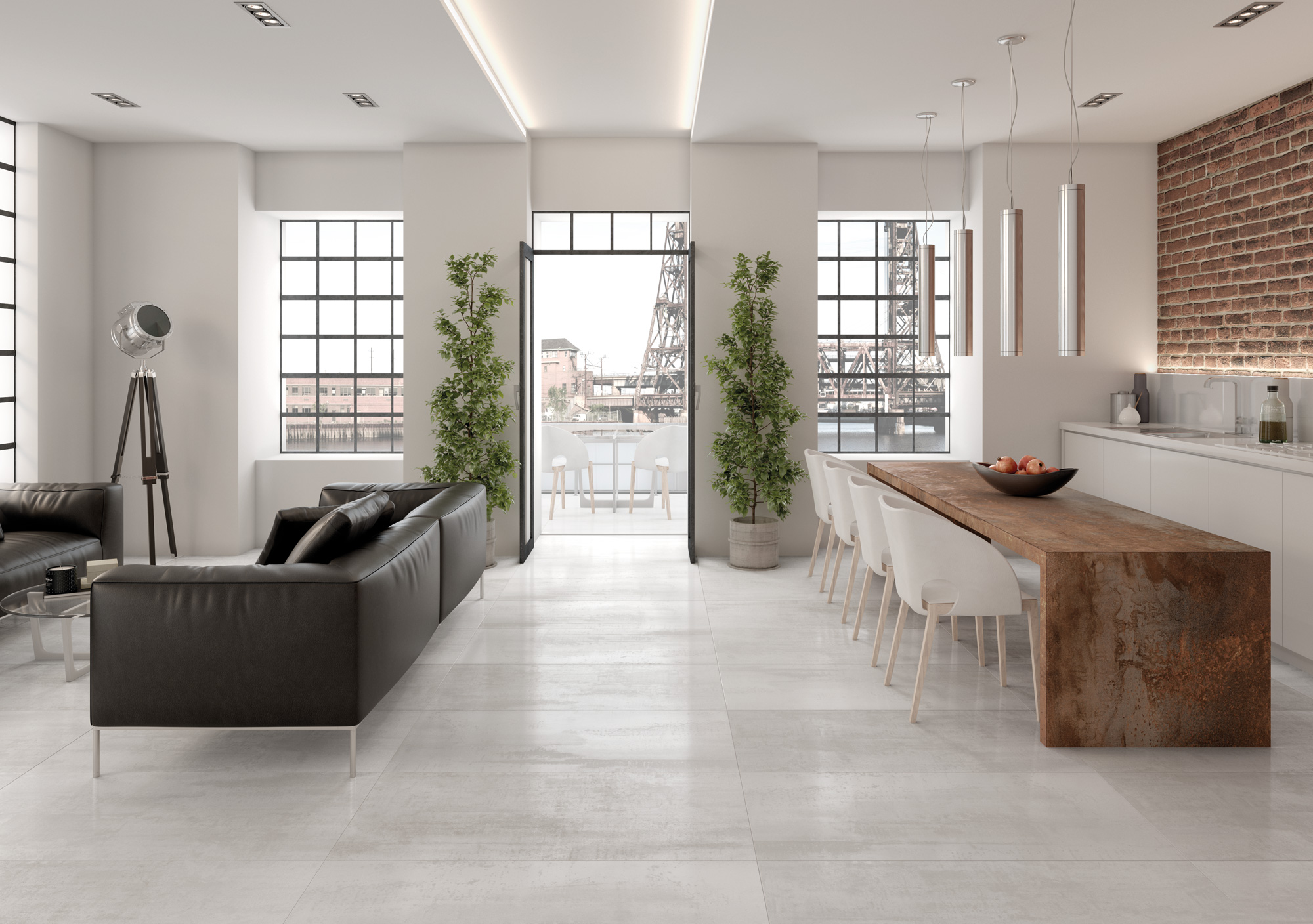 TAU057 CORTEN BLANCO SP 45X 90 ROOMSET
